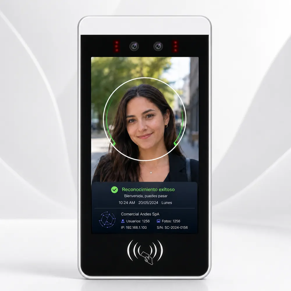 Dispositivo SmartClock con reconocimiento facial y lectura de palma